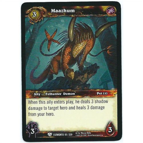 WoW Warcraft TCG War of the Elements #93 Maazhum