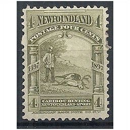 Newfoundland 1897 SG69 4c Olive-Green Mounted Mint ...