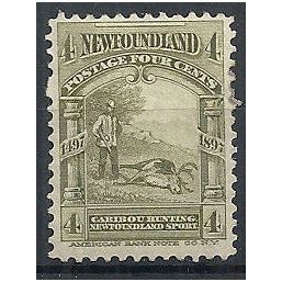 Newfoundland 1897 SG69 4c Olive-Green Mounted Mint ...