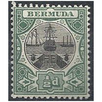 Bermuda 1906 SG35 1/2d Black & Green Mounted Mint . .
