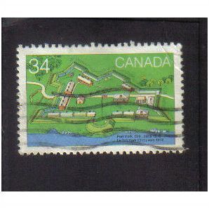 1985 canada fort york ontario 34c f/u sg1165