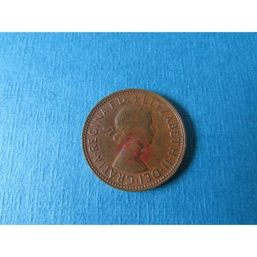 1960 QUEEN ELIZABETH II AUSTRALIA HALFPENNY FREE POST. C