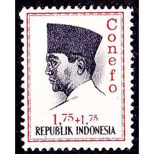 Indonesia 1965 Sukarno Conefo 1,75 + 1,75R MNH Stamp