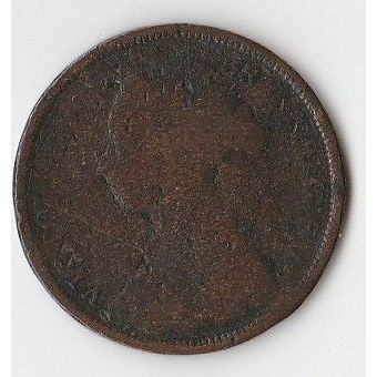 ENGLAND COIN - HALF PENNY 1881/VICTORIA/VG