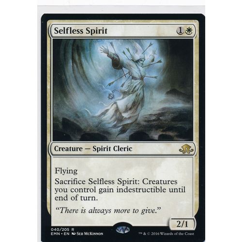 Magic the Gathering MTG Eldritch Moon 40/205 Selfless Spirit