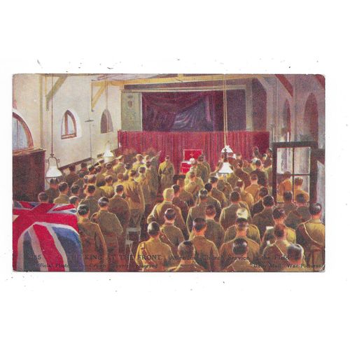 DAILY MAIL BATTLE PICTURES WW1 No85 KING ATTENDING CHURCH SERVICE AT FRONT(1360)
