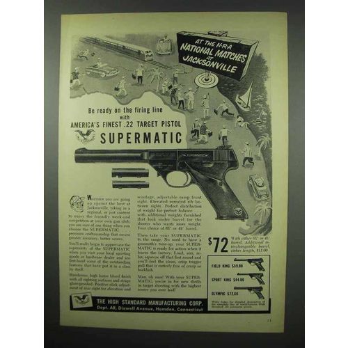 1952 Hi-Standard Supermatic Pistol Ad - NRA Matches