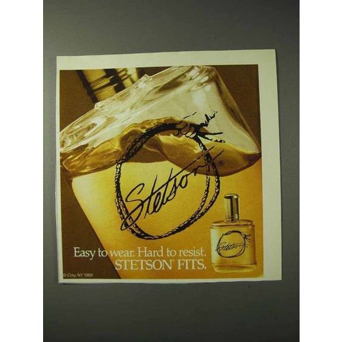 1990 Stetson Cologne Ad - Easy to Wear Hard to Resist