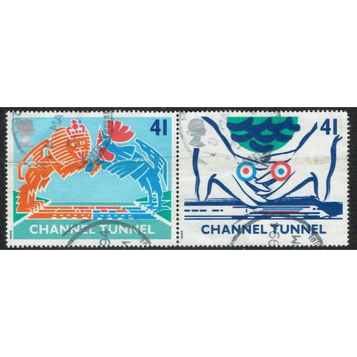 1994 Opening of Channel Tunnel 41p Multicoloured Pair SG1822a GU