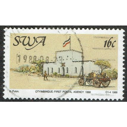 South West Africa 1988 Centenary of Postal Service 16c Multicoloured SG495 FU