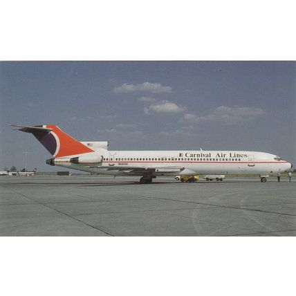 Carnival Air Lines Boeing B727 225 Civil Aircraft Postcard (A19611)