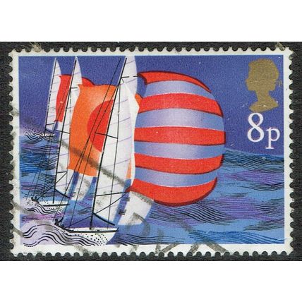 1975 Sailing 8p Multicoloured SG981 GU
