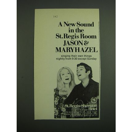 1971 St. Regis-Sheraton Hotel Advertisement - Jason & Mary Hazel