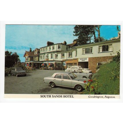 South Sands Hotel Goodrington Paignton Postcard 1973 Devon