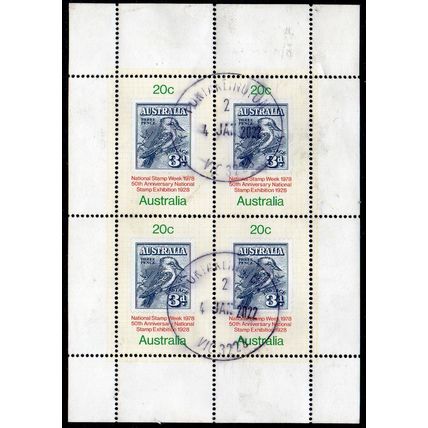 Australia 1978 National Stamp Week, 50th Anniv of Nat Stamp Exhibition M/S Used