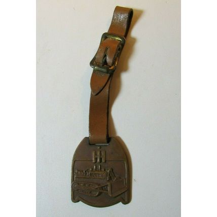 IH INTERNATIONAL HARVESTER TRACTOR DOZER CRAWLER POCKET WATCH FOB & STRAP