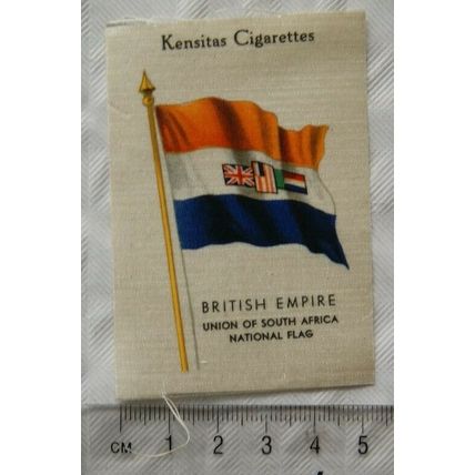 1938 Kensitas Cigarette Silk, British Empire, Union South Africa National Flag