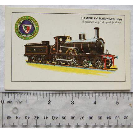 old postcard Cambrian Railways, A Passenger 4-4-0