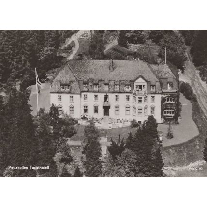Vettakollen Hotel Turisthotell Aerial Real Photo Norway Postcard