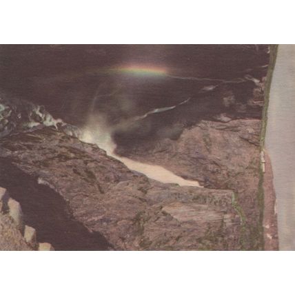 Voringsfossen Hotell Norway Fossil Hotel Rainbow 1950s Postcard