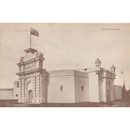Malta Pavillion Antique Postcard
