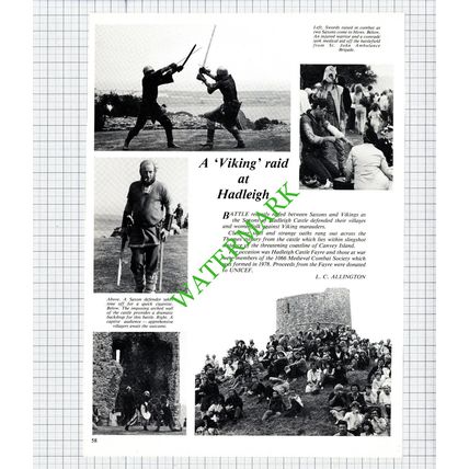 1066 Medieval Combat Society Hadleigh Castle Essex - 1981 Cutting