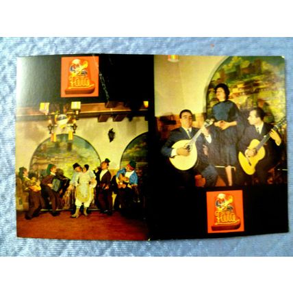 "VINTAGE POSTCARD FAIA RESTAURANTE TIPICO FADOS LISBOA LISBON PORTUGAL UNUSED"