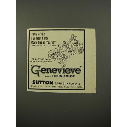 1954 Genevieve Movie Ad - One of the funniest farce comedies in years