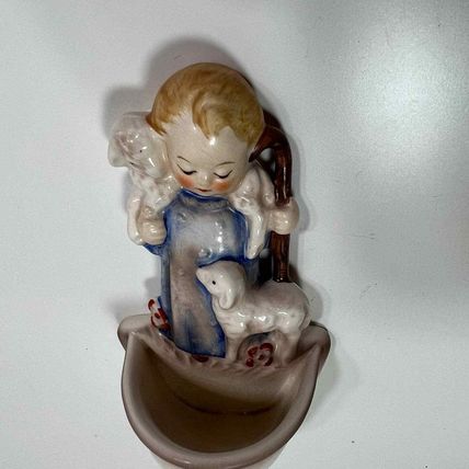 Goebel Hummel Holy Water Font Good Shepard Germany Vintage signed Catholic Jesus