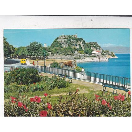 Corfu Old Fortress Greece Postcard used VGC