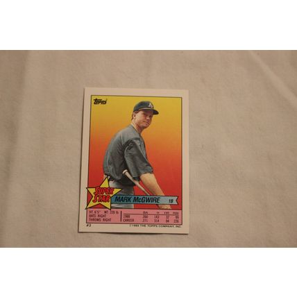Wade Boggs 1989 Topps FOIL Sticker NO. 147 Stickerback Mark McGwire