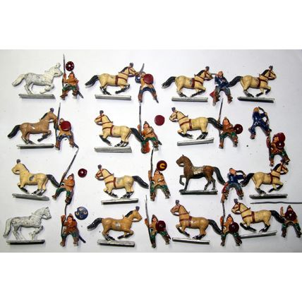 wargames 25mm minifigs medieval eastern , steppes cavalry white metal