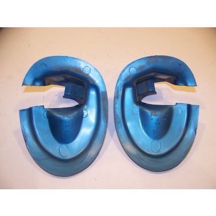 1968 DODGE CORONET STATION WAGON REAR SEAT HINGE COVERS OEM BLUE 2657678 2657679