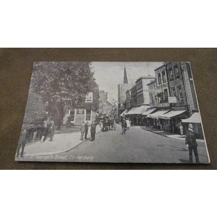 Early Postcard - Policeman @ St George's Street, Canterbury - Kent