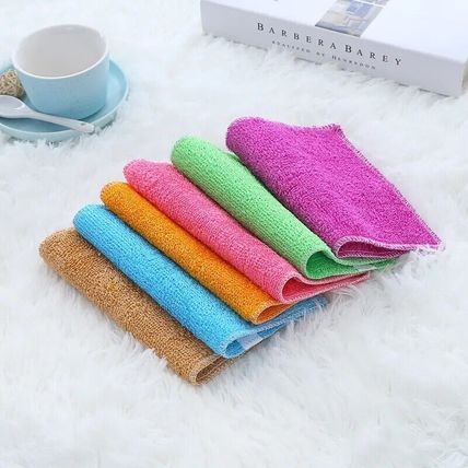 12 Pack Dish Cloth Bamboo Fiber Washing Towel Kitchen Cleaning Wiping Rags