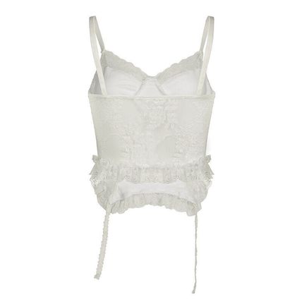 Aesthetic Lace Top Coquette Milkmaid Bow Square Collar Sexy Top