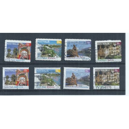 Australia stamps. 2008 Tourist Precincts used perf 11 & 12 1/2 (P759)