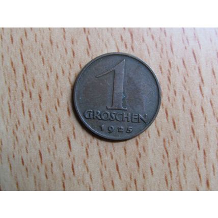 Austria 1925 1 Groschen Coin