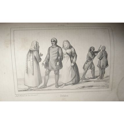 1840 Russia - Ostiakos - engraving. El universo pintoresco - M. Chopin