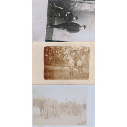 German WW1 Soldier Photo War 3x Postcards & Signed Soldier Messages