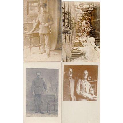 French WW1 Soldiers Hospital Ward 4x Military Old War Photo Postcard s