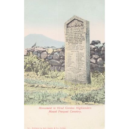92nd Gordon Highlanders Mount Prospect Cemetery WW1 Military Postcard
