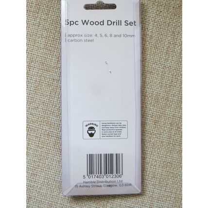 Wood Drill Set 4 5 6 8 10Mm carbon steel Drill bits