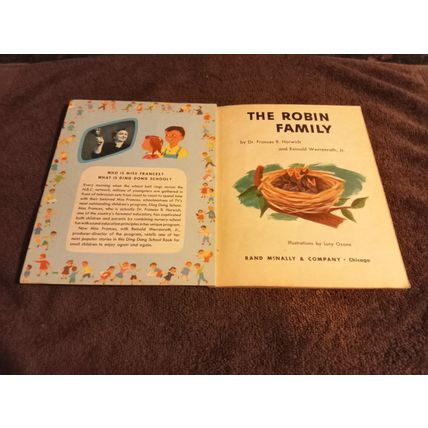 Ding Dong School Book The Robin Family By Miss Frances 1954 Great Shape
