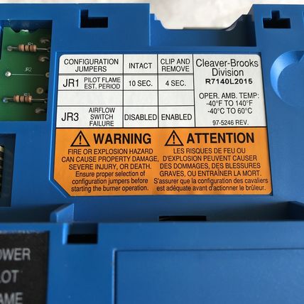 NEW CLEAVER BROOKS R7140L2015,833-03062 W/BASE,833-2730 BURNER CONTROLLER,ER