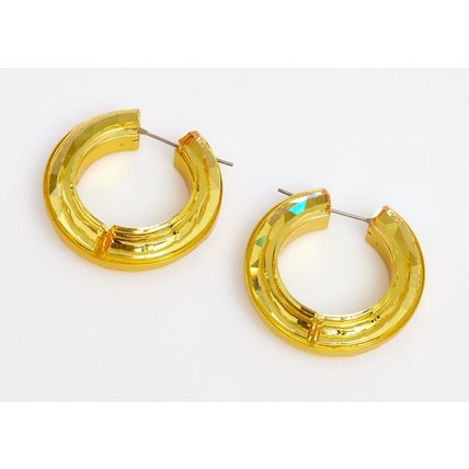 SWAROVSKI Lucent Hoop, Statement, Round shape, Gold Tone Earrings - NEW in Box