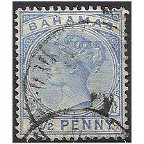 Bahamas 1884 SG51 2 1/2d Blue Fine Used ..