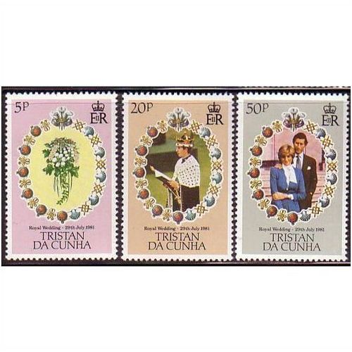 1981 Tristan da Cunha Sc# 294-6 Royal Wedding Mint NH set