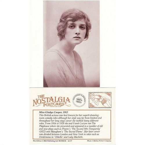 Postcard Miss Gladys Cooper 1913 British Stage Actress - Nostalgia