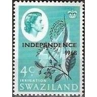 Swaziland QEII 1968 4c black & turquoise green Unmounted Mint NHM SG 148 stamp